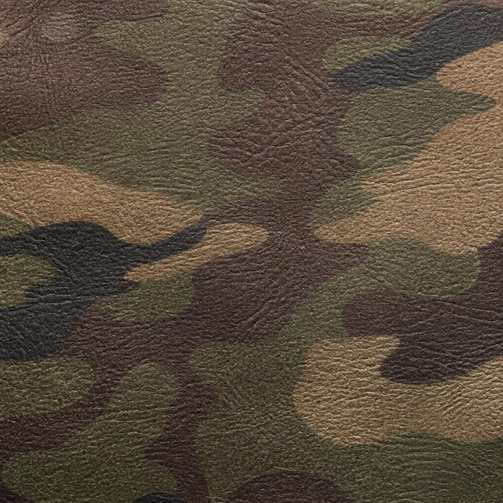 Camouflage leather sample